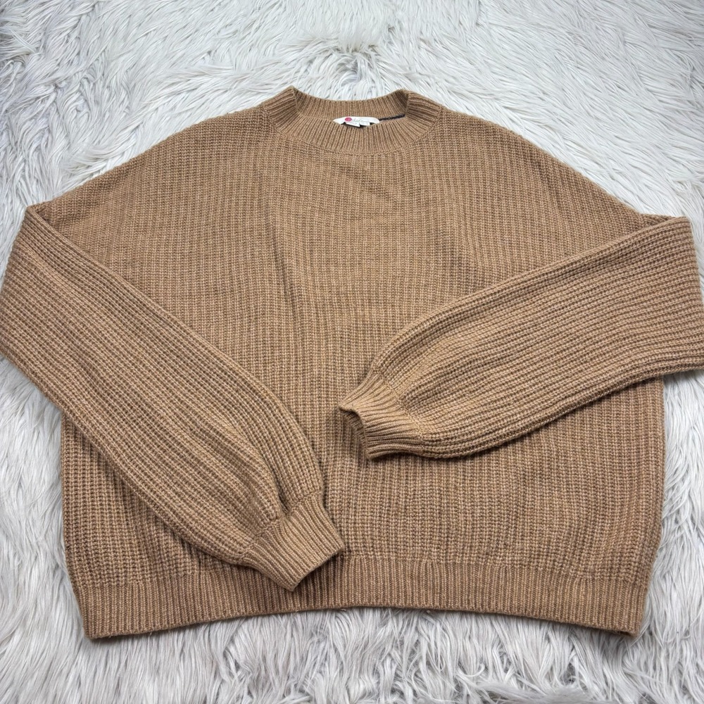 Boden Women's US 6 Tan Relaxed Wool Blend Crew Sweater - Picture 1 of 4